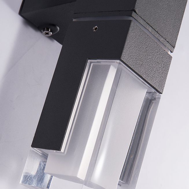 Quadratische Form Metallwandbeleuchtung moderne Multi -Leuchten -Wandmontagebeleuchtung in Schwarz