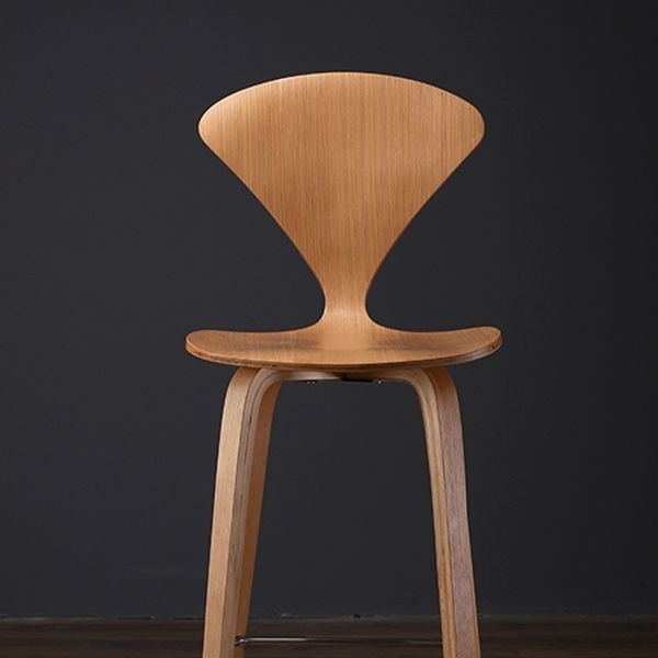 Contemporary Contoured Seat Low Back Bar Stools with Footrest