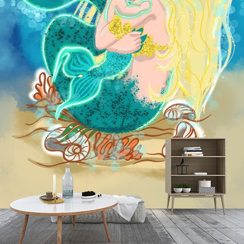 Cartoon Characters Wallpaper Mildew Resistant Sleeping Room Wall Mural