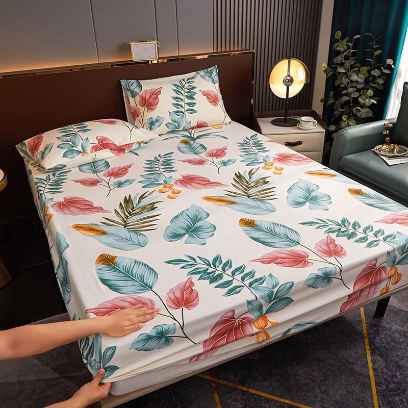 1 and 2 Piece Floral Bed Sheet Cotton Blend Dust Mite Resistant Bed Sheet Set