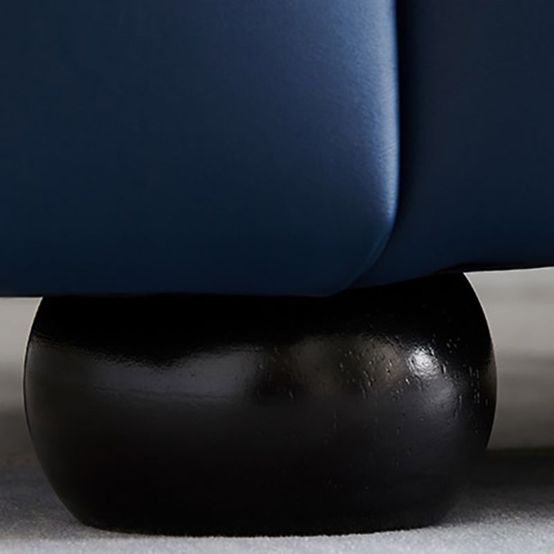 28 " High Modern Faux Leather Rolled Arm Chesterfield Sofa Mid Century Modern Sofa