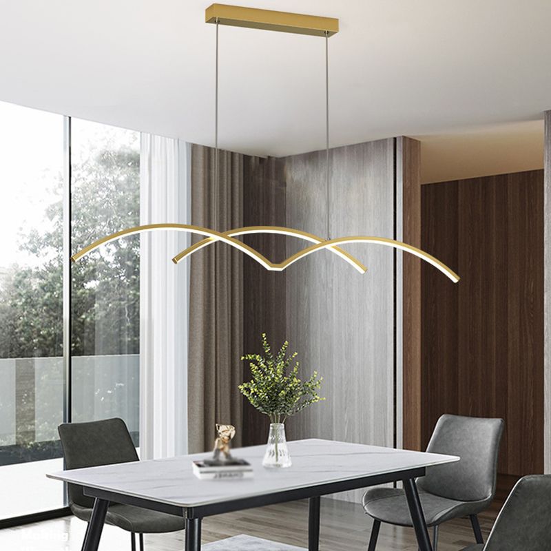 Modernism Kitchen Island Lighting LED Golden/Black Ceiling Light for Home