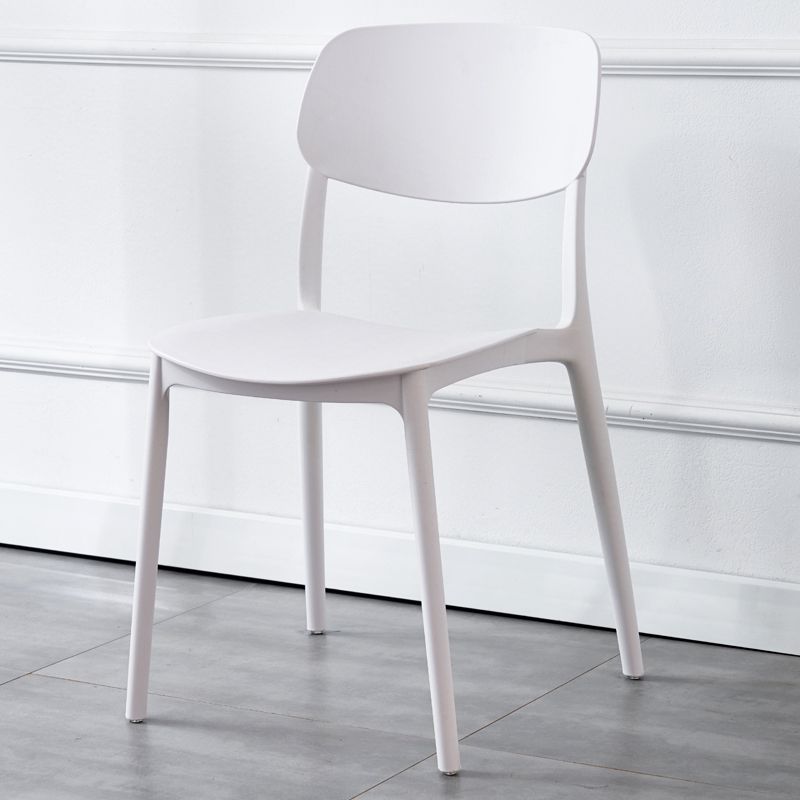 Plastic Side Chair Contemporary Multicolor Open Back Side Chair for Dining Room