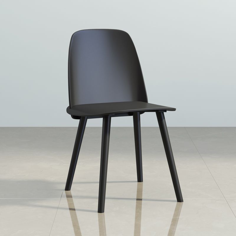 Glam Style Side Chair Plastic Indoor Dining Chair (Set of 2)