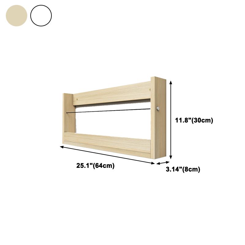 Contemporary Wood Bookshelf Closed Back Wall Mounted Bookcase for Home Office