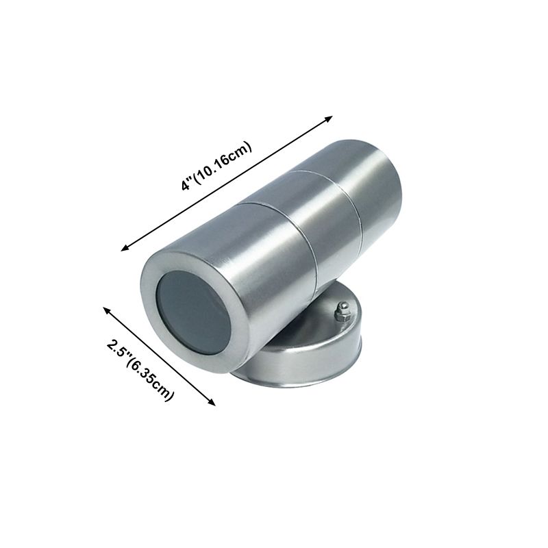 Splicet Moder Cylinder Shade Splique Spliques Apliques de acero inoxidable para el patio para el patio