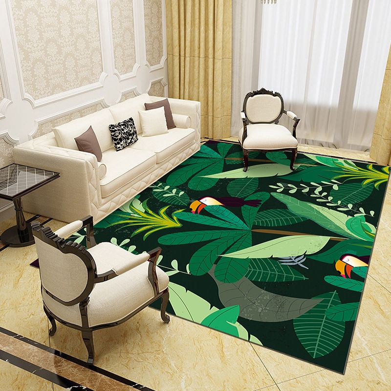 Unique Abstract Patterned Rug Multi Color Contemporary Rug Polypropylene Washable Pet Friendly Non-Slip Backing Rug for Lounge
