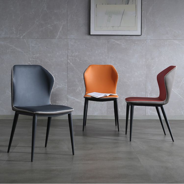 Industriële stijl metalen stoelen keuken dineren wingback zijstoel (set van 2)