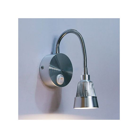 Verchromte konische Wandlampe Moderne LED -Metall Verstellbarer Lesen Wandleuchten in warm/weißer Beleuchtung