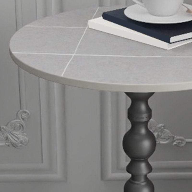 Modern Round Side End Table Pedestal Corner Table for Living Room