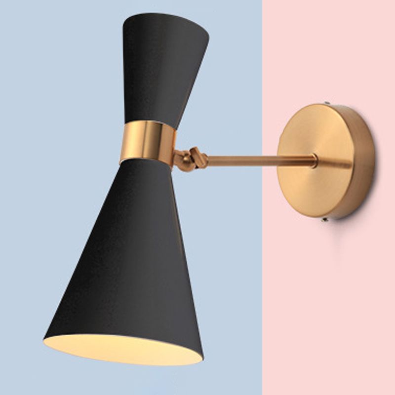 Postmodern Metal Sconce Light Fixtures Single Bulb Wall Lamp for Bedroom Living Room