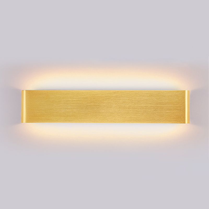 Rectangular Flush Mount Wall Sconce Postmodern Metal Living Room LED Wall Light