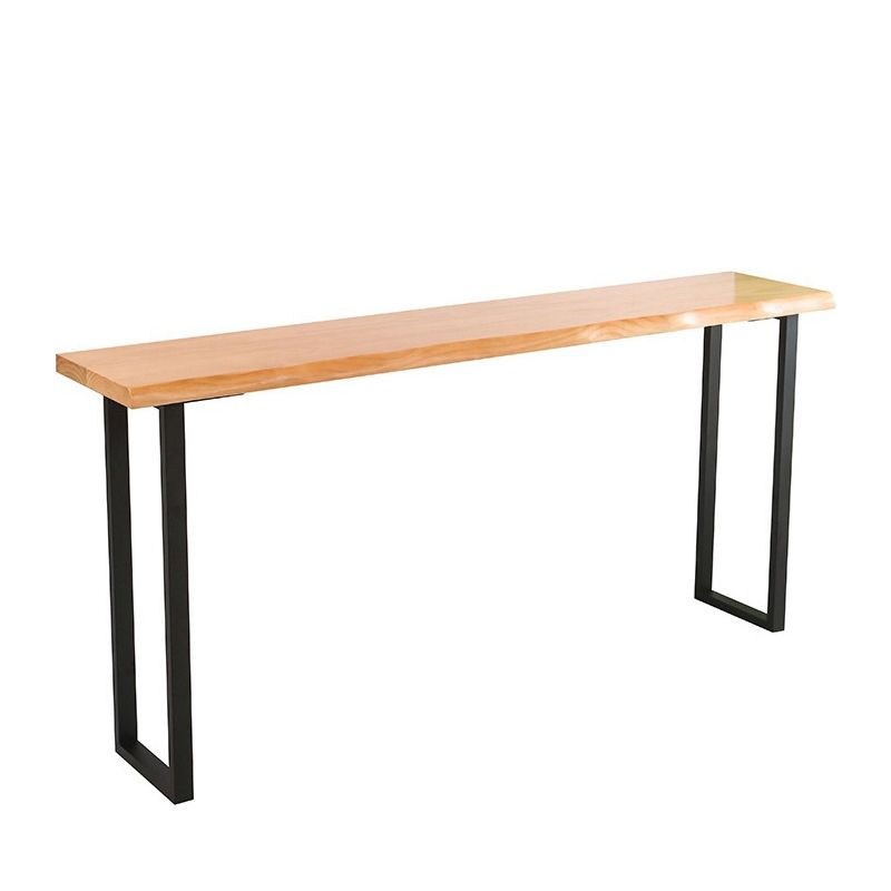 Rectangle Bar Dining Table Contemporary Bar Table with Black Sled Base