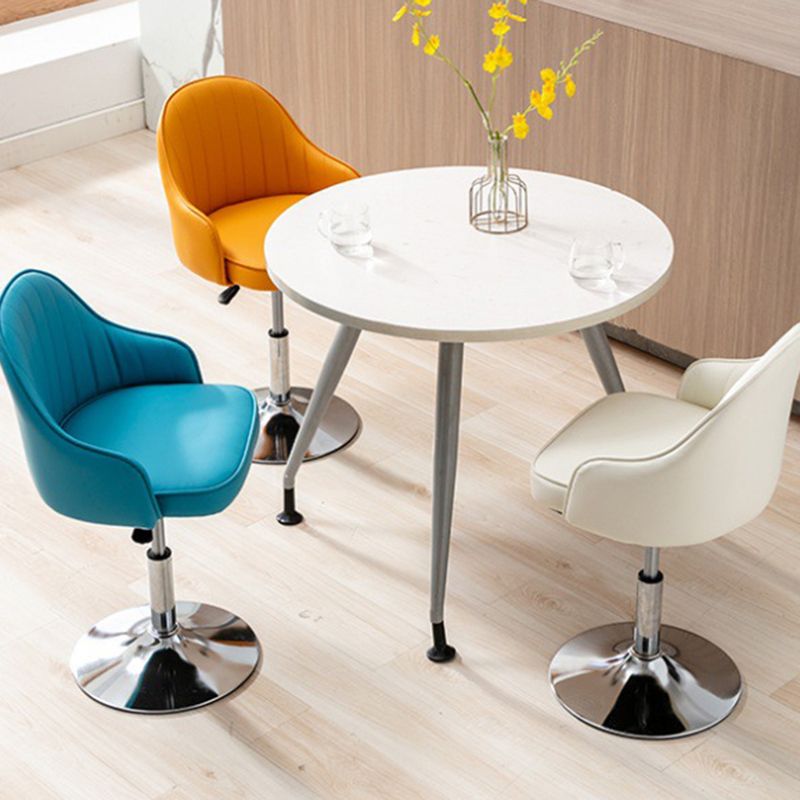 Modern Home Leather Barstool Swivel Adjustable Height Stools