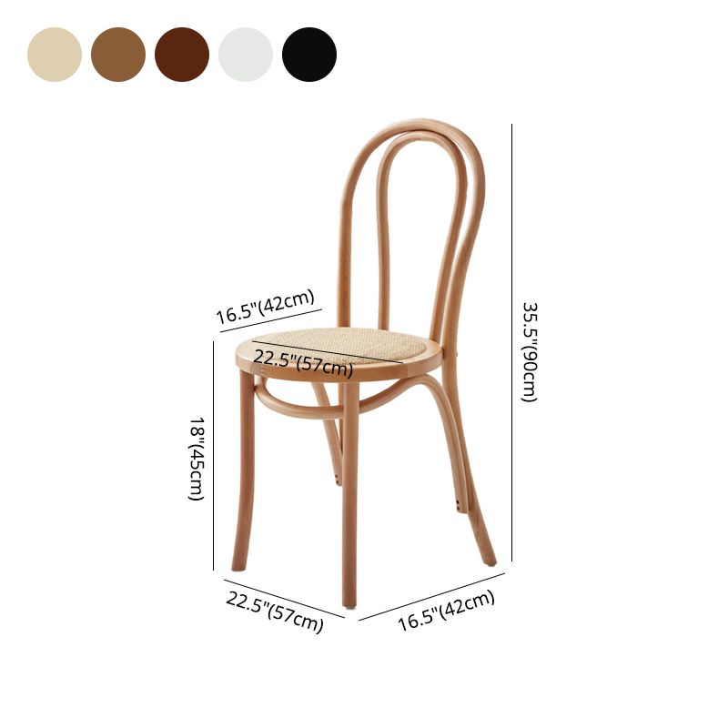 Chaise de salle à manger en bois moderne, sans accoudoirs, à dossier ouvert, pour usage domestique