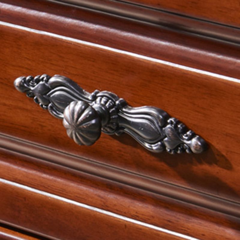 Vertical Rubber Wood Bedroom Storage Chest Traditional Chest with Drawers