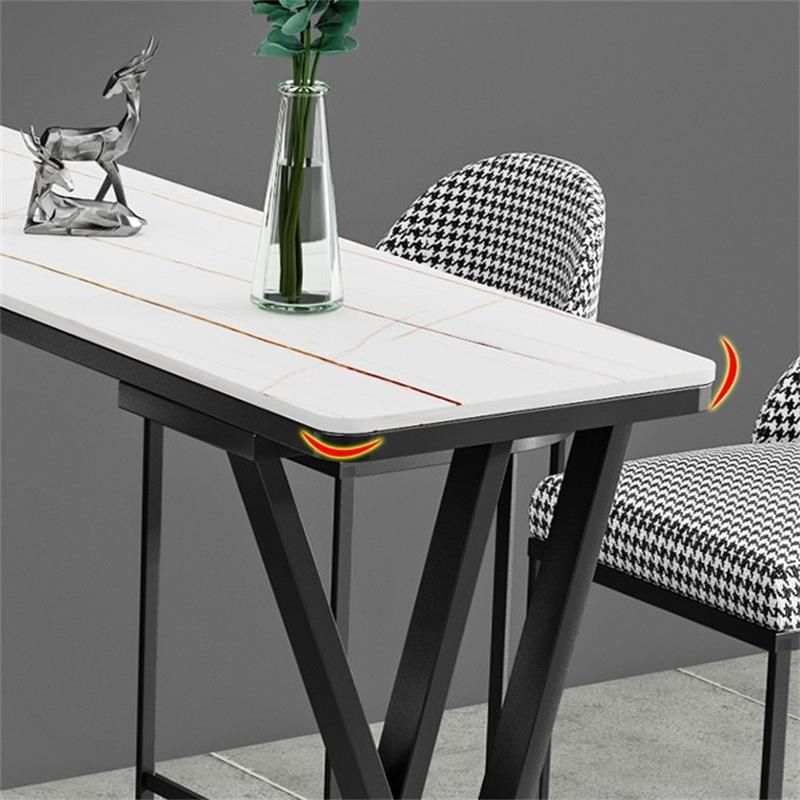 Industrial Stone Pub Table Set 1/2/5 Pieces Rectangle Indoor Bar Pub Table Set