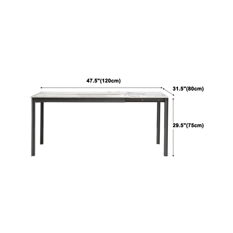 Contemporary Sintered Stone Rectangle Table Set 1/3/4/5/7 Pieces Dining Set