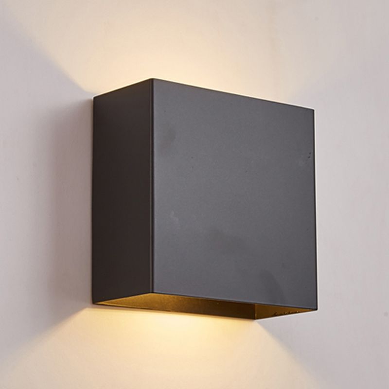 Metall quadratische Leuchten Leuchte zeitgenössische LED -Wandmontage -Leuchte Leuchte