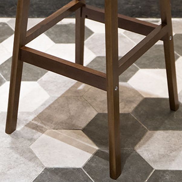 Contemporary Wooden Barstool Fabric Cushion in Matte Finish for Indoor