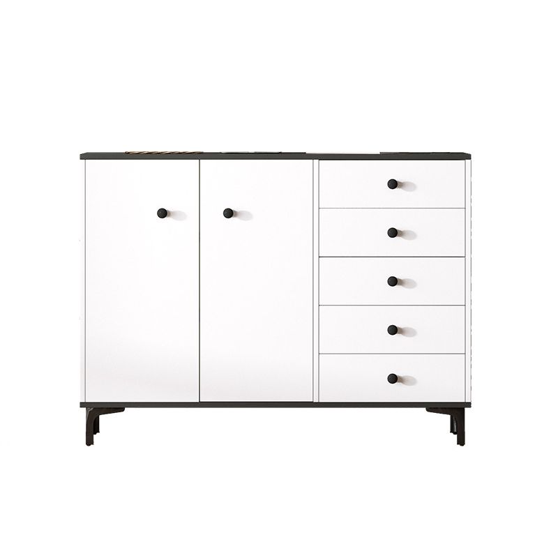35.4'" Tall 5 - Drawer Wooden Chest, Contemporary Rectangle Accent Cabinet