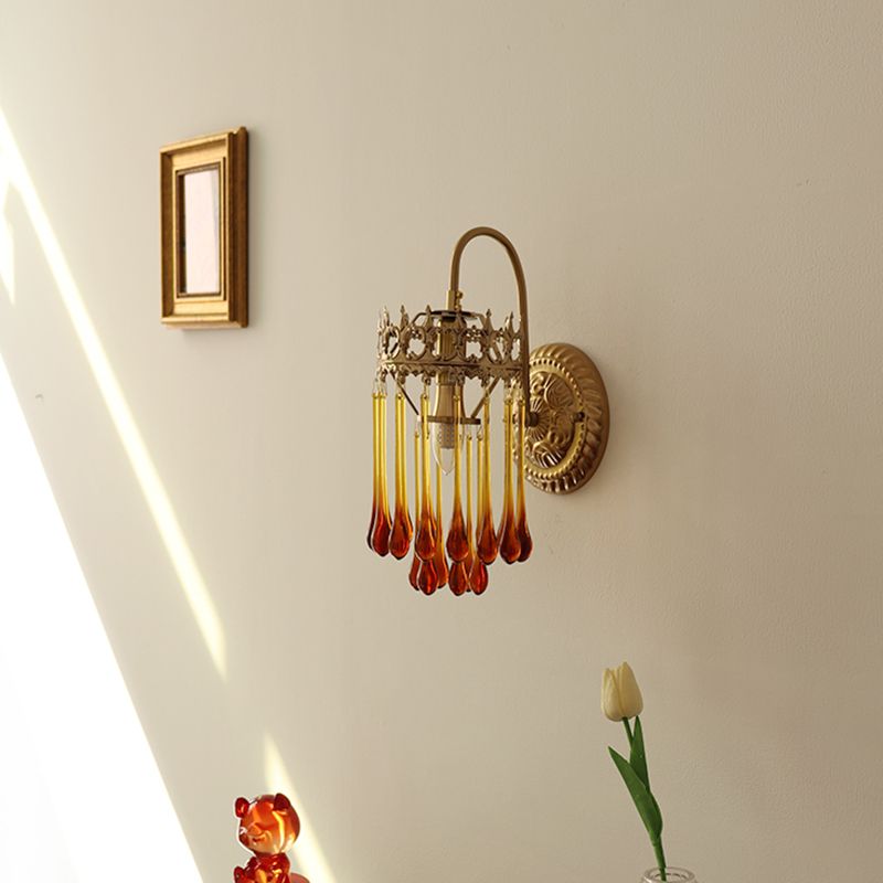 Modern Wall Light Fixture Creative Wall Light Sconce with Glass Shade for Bedroom