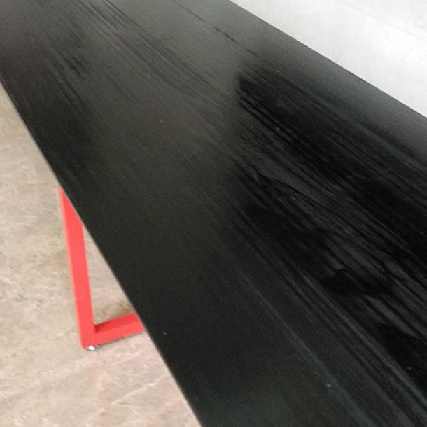 Mesa de comedor de madera sólida Mesa fija industrial para comedor