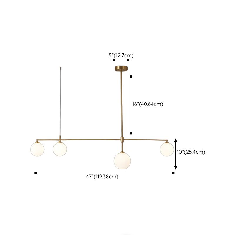 Linear Ceiling Pendant Light Modern Glass Pendant Light Fixtures for Dining Room