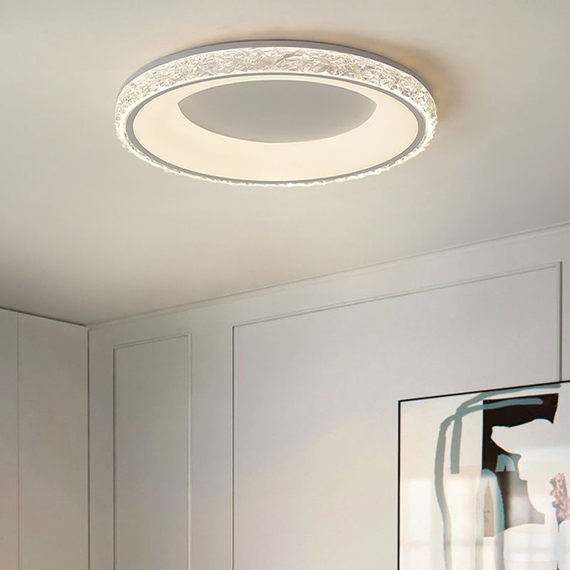 Scandinavische ronde plafondlamp LED kristal dichtbij plafondlamp voor slaapkamer