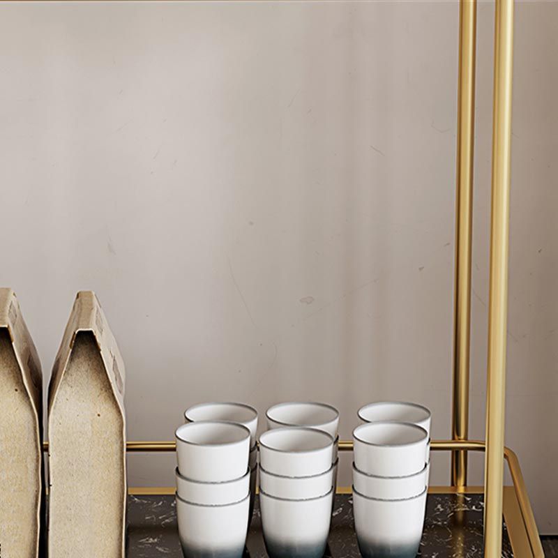 Contemporary Metal Prep Table 33.86"H Rolling Prep Table with Open Storage