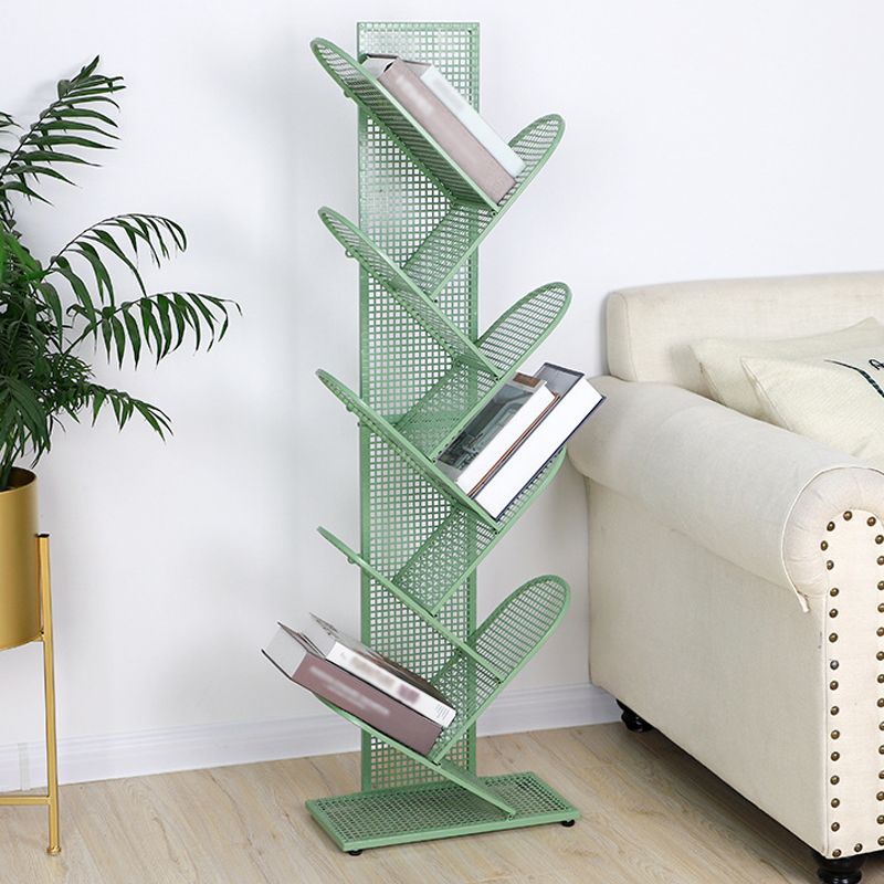 Industrial Geometric Bookcase Metal Book Shelf for Home Office