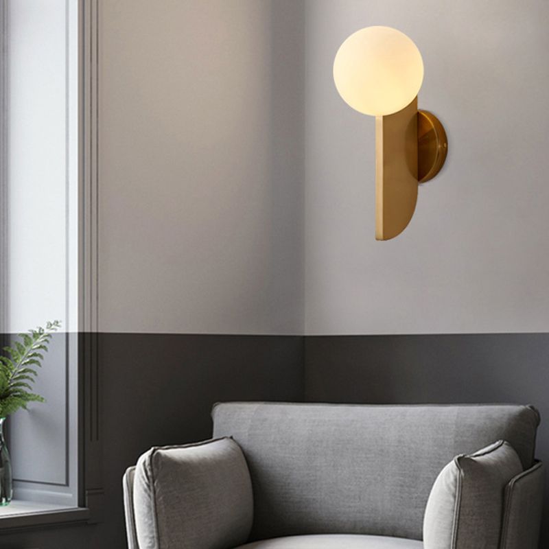 Ball Wall Sconce Lighting Modern Style Glass 1 Light Wall Mounted Light