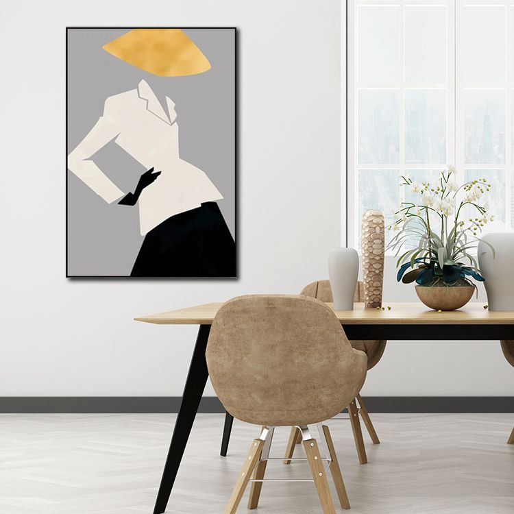 Mode dame mur Art décor couleur Pastel Style moderne impression sur toile pour salon
