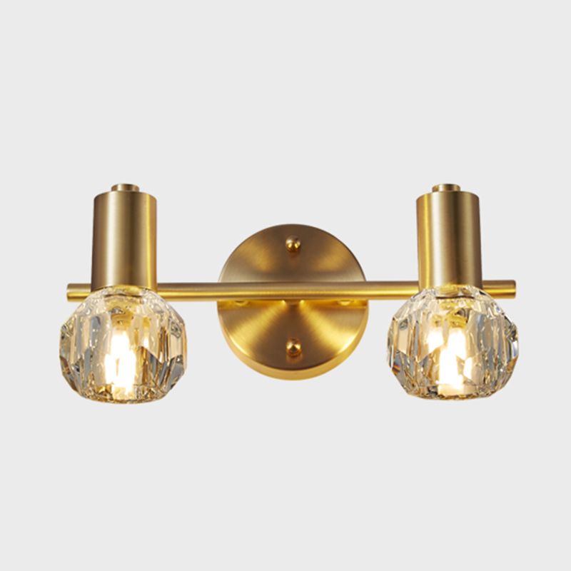Modern Style Bulb Shaped Wall Lighting Fixture Bathroom Wall Mounted Light in Gold