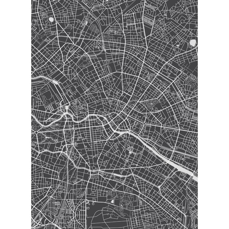 District Map Print Mural Decal Contemporary Washable Boys Bedroom Wall Decor, Customized