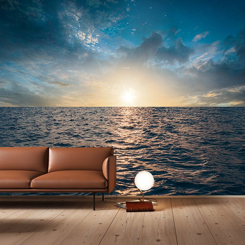 Modern Beach Environment Friendly Mural Wall Covering for Sleeping Room