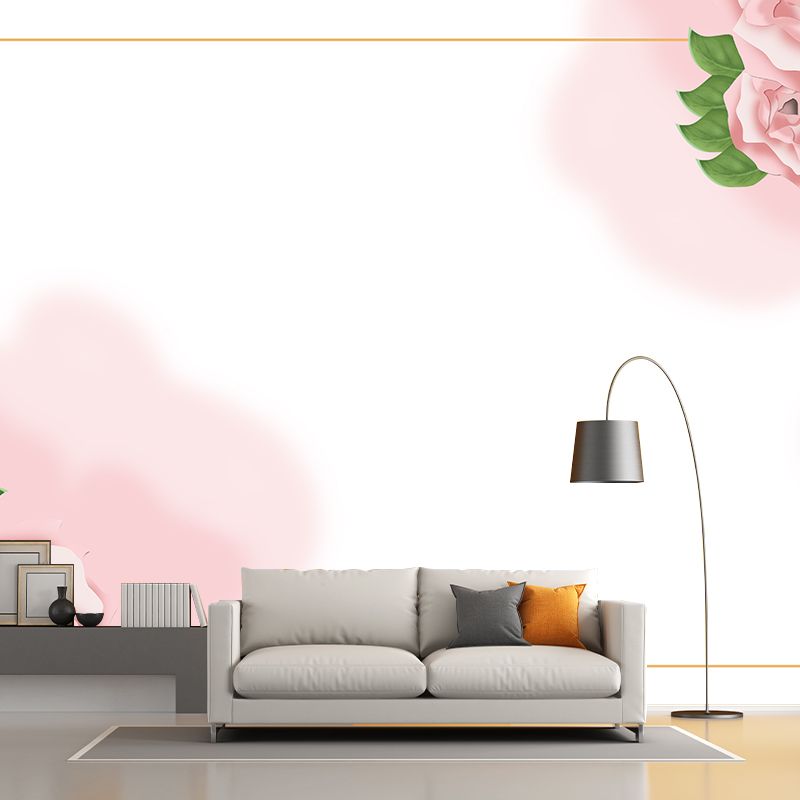 Modern Illustration Mural Wallpaper Plant Pattern Indoor Wall Mural