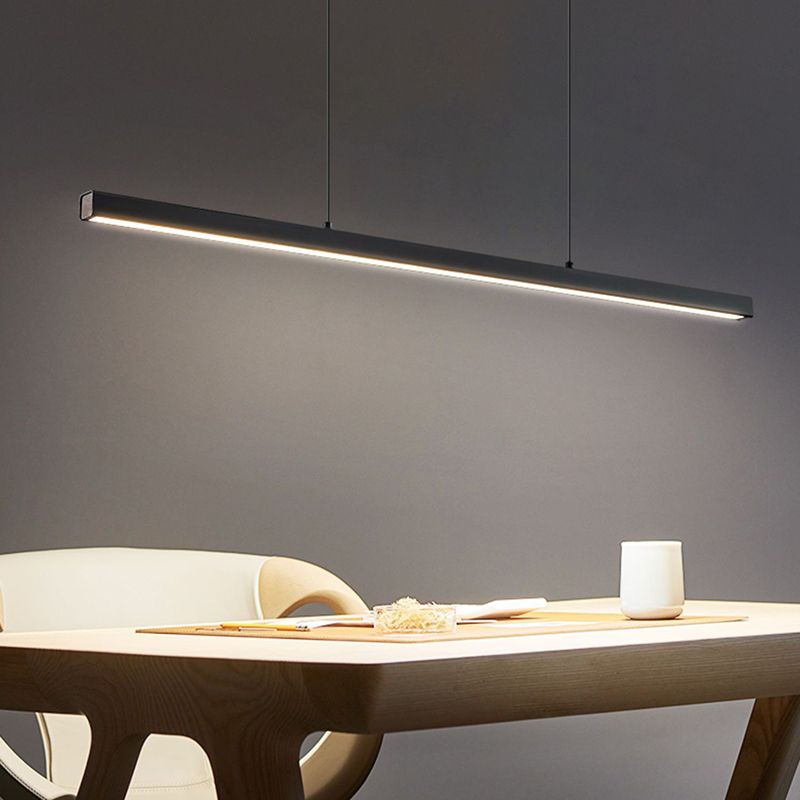 Suspendu de style Long Strip Island Long Light Light pour salle à manger