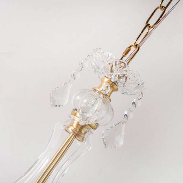 Lampadri di cristalli di cristallo leggero in stile verticale in stile americano