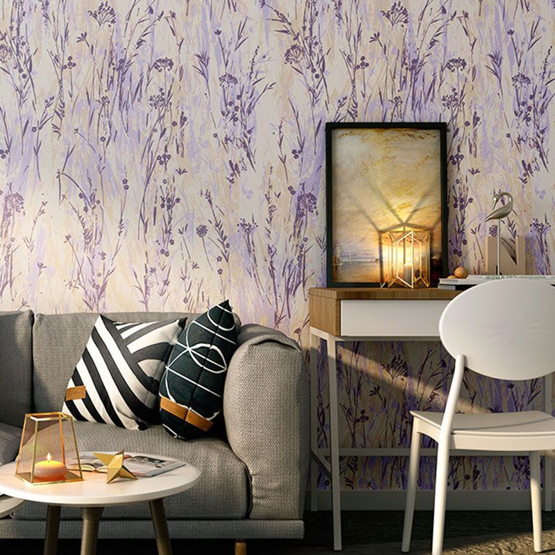 Modern Blossom and Leaf Wallpaper for Living Room Decoration Countryside Wall Art, 33-foot x 20.5-inch