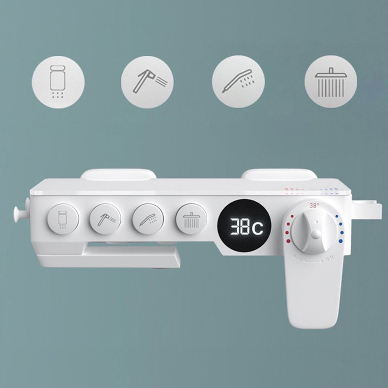 Contemporary Shower System Slide Bar Adjustable Shower Head Wall Mounted Shower Set