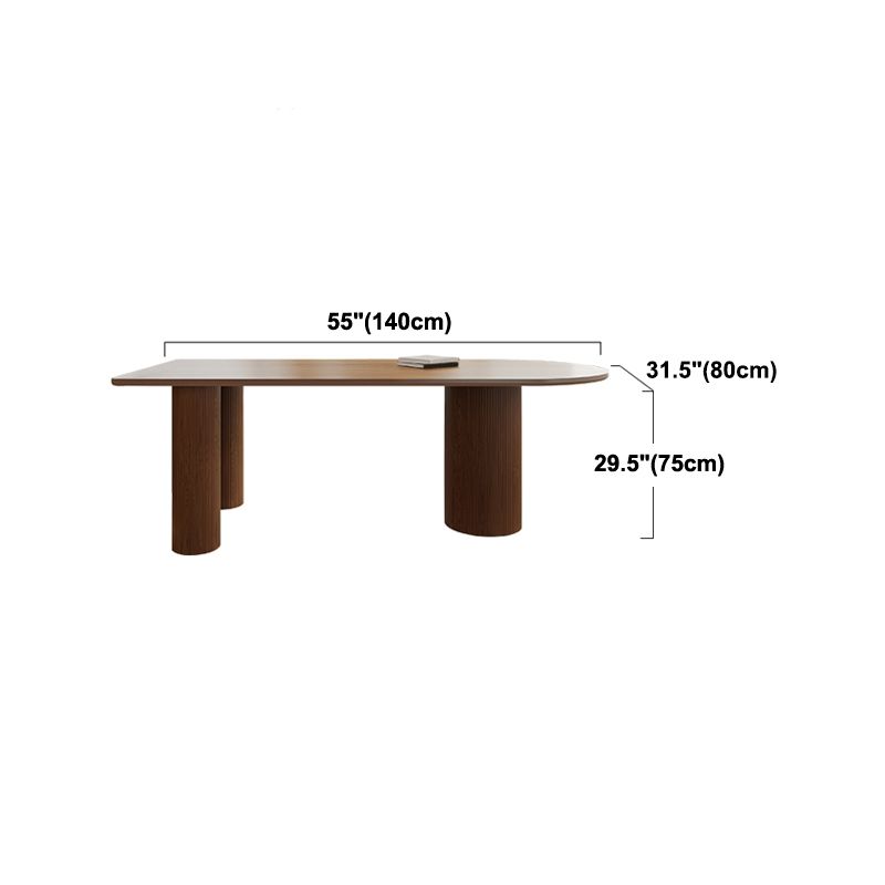 Pine Solid Wood Dining Table Modern Oval Dining Table for Kitchen