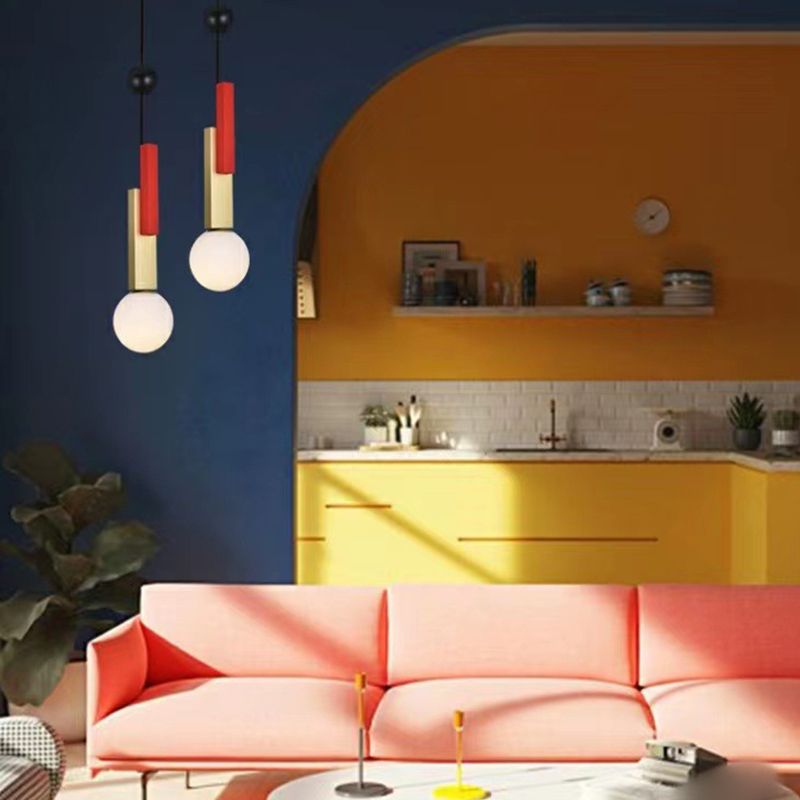 Pendentif en forme de globe coloré