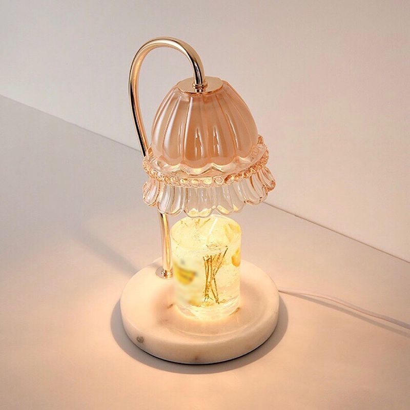 1 Light Bell Table Lighting Modern Style Glass Table Lighting for Bedroom