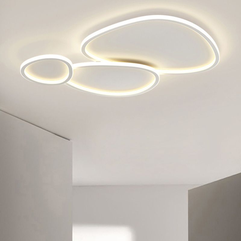 Contemporary Ceiling Light LED White Flush Mount Lighting for Living Room