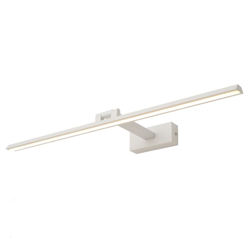 Metal linear Shade Swing Arm Wall Lights Modern 1 Head Wall Mount Fixture in White