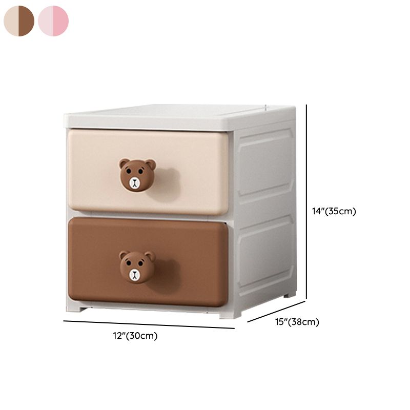 Contemporary Vertical Kids Furniture Plastic Nursery Dresser with 2/3/4/5/6/7 Drawers