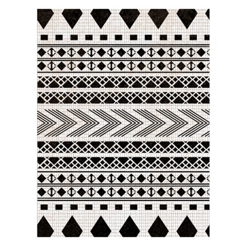Bohemian Tribal Symbols Tapis Light Multicolor Polyester Area Tapis Tapis de support non glissant pour le salon