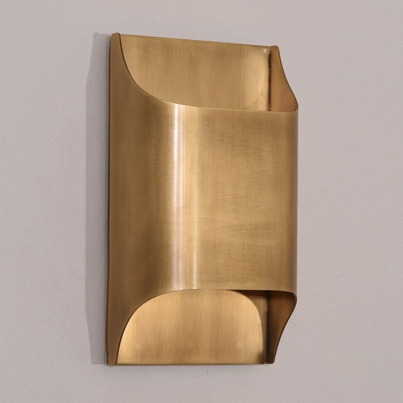 Moderner minimalistischer Stil abgeflachtes Rohrwand montiertes Leuchte Kupferwandleuchte für Schlafzimmer