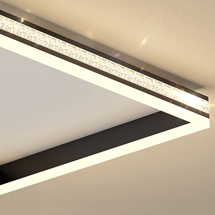 Metal Geometric Flush Ceiling Light Modern 1-Light Flush Mount Lighting in Black